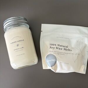 Antique Candle Co. Almond Vanilla 16 oz. Candle & County Pear Wax Melts 4 oz.